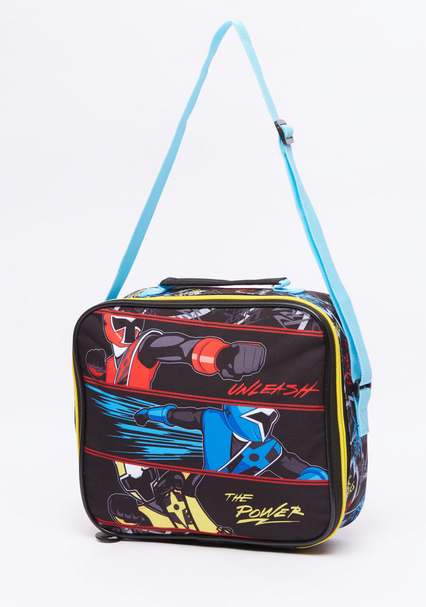 Power Rangers Printed Lunch Bag with Zip Closure-Lunch Bags-image-0