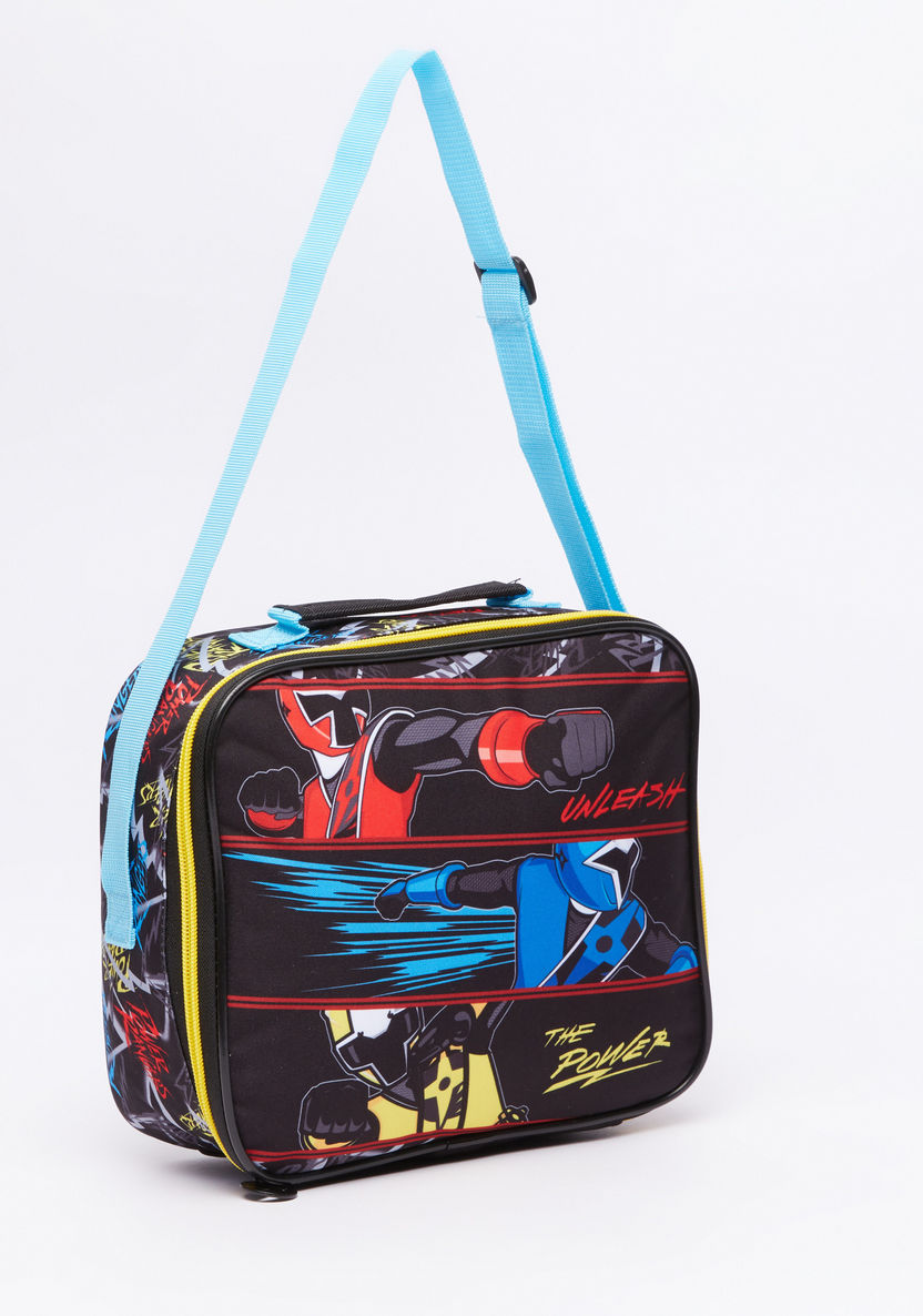 Power Rangers Printed Lunch Bag with Zip Closure-Lunch Bags-image-1