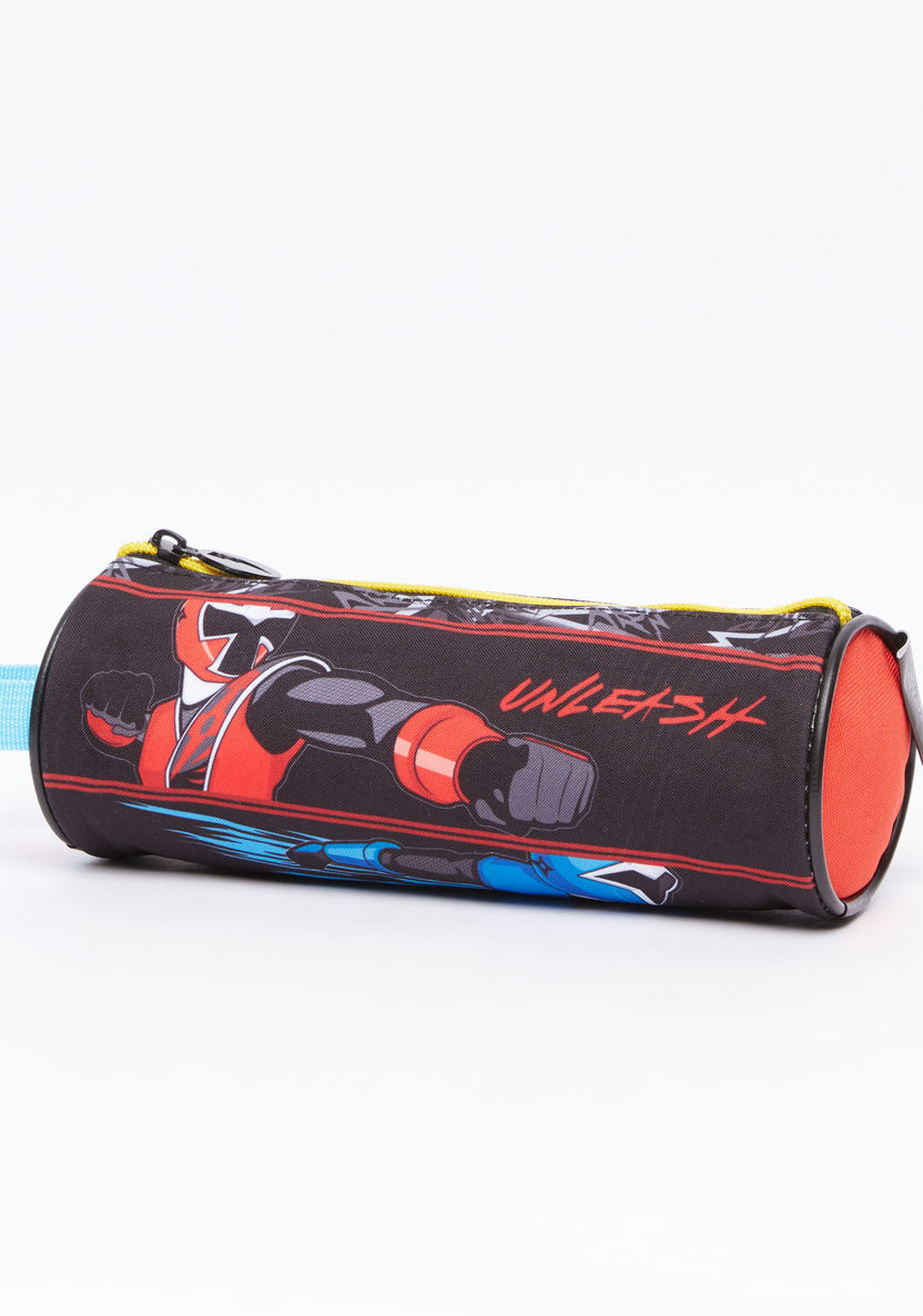 Power Rangers Printed Pencil Case with Zip Closure-Pencil Cases-image-0