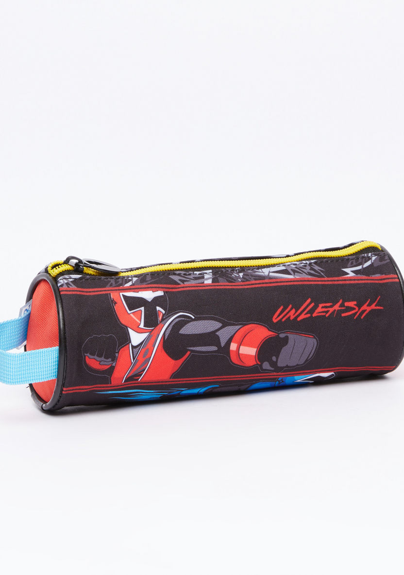 Power Rangers Printed Pencil Case with Zip Closure-Pencil Cases-image-1