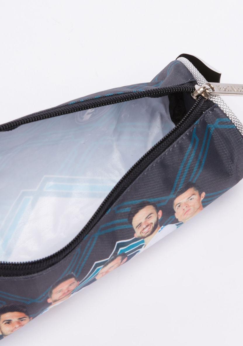 Real Madrid Printed Pencil Case with Zip Closure-Pencil Cases-image-3