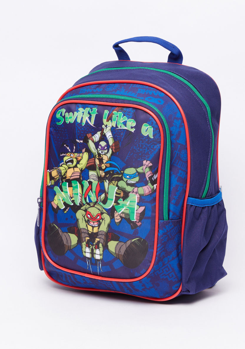 Team Mutant Ninja Turtle Printed Backpack with Zip Closure-Backpacks-image-0