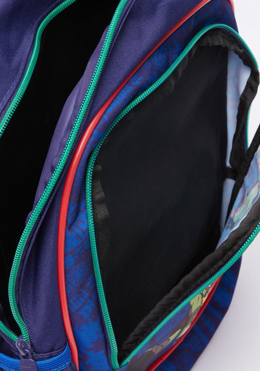 Team Mutant Ninja Turtle Printed Backpack with Zip Closure-Backpacks-image-3