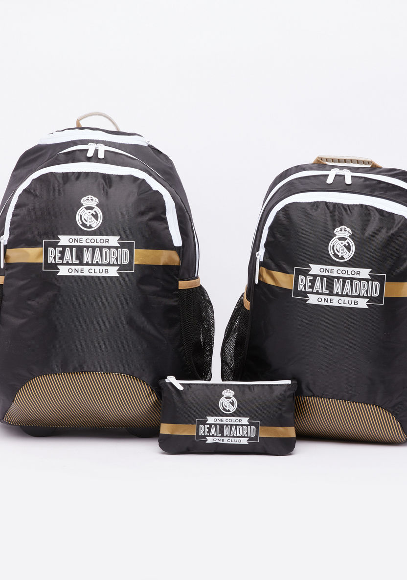 Real Madrid Printed Pencil Case with Zip Closure-Pencil Cases-image-4