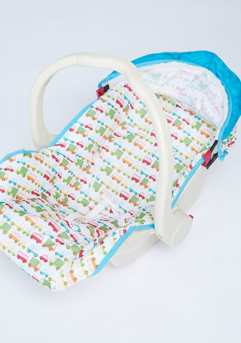 Juniors Lory Printed Baby Carry Cot with Removable Seat Pad-Carry Cots-image-2