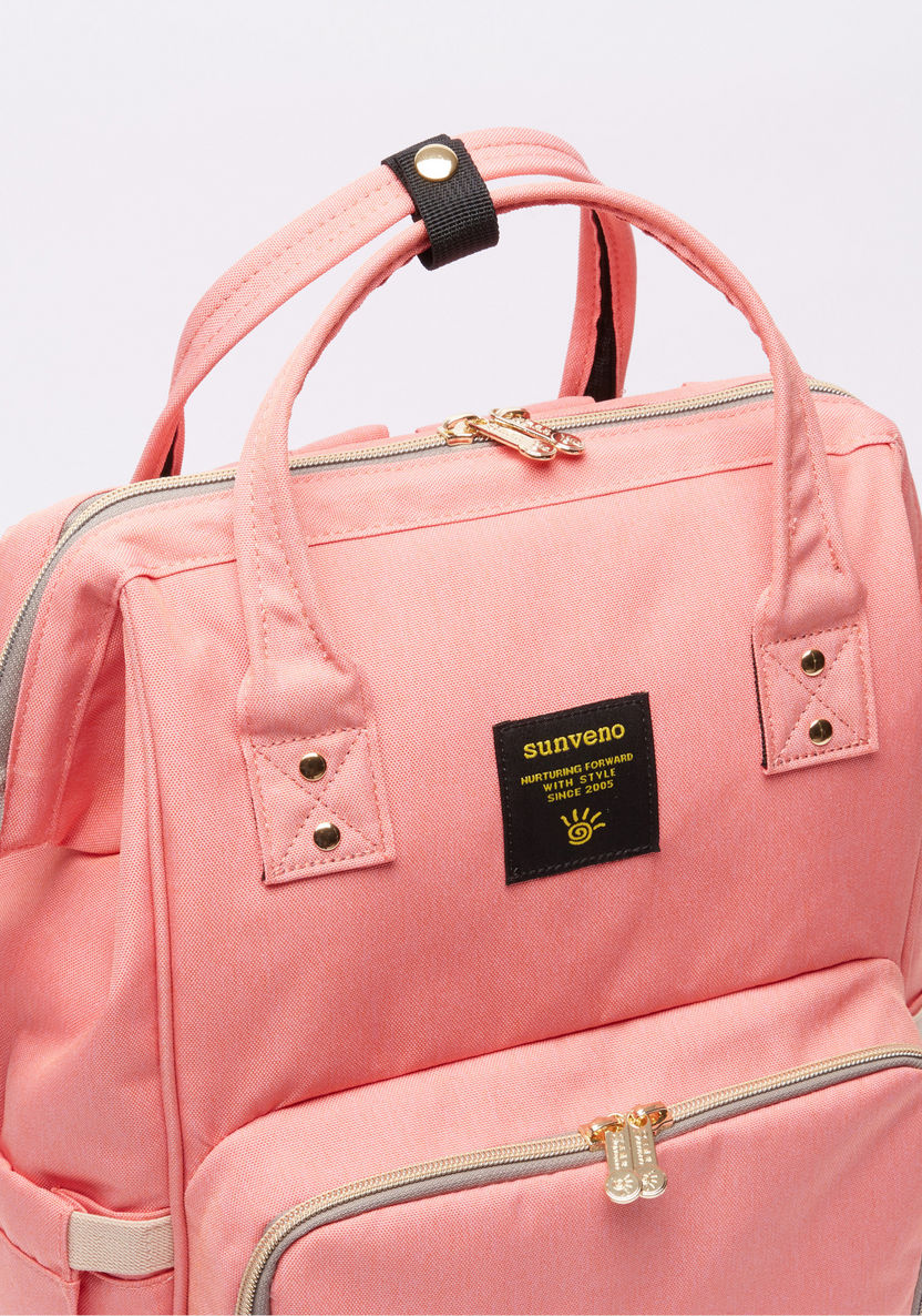 Sunveno Multi-Compartment Diaper Backpack with Zip Closure-Diaper Bags-image-2