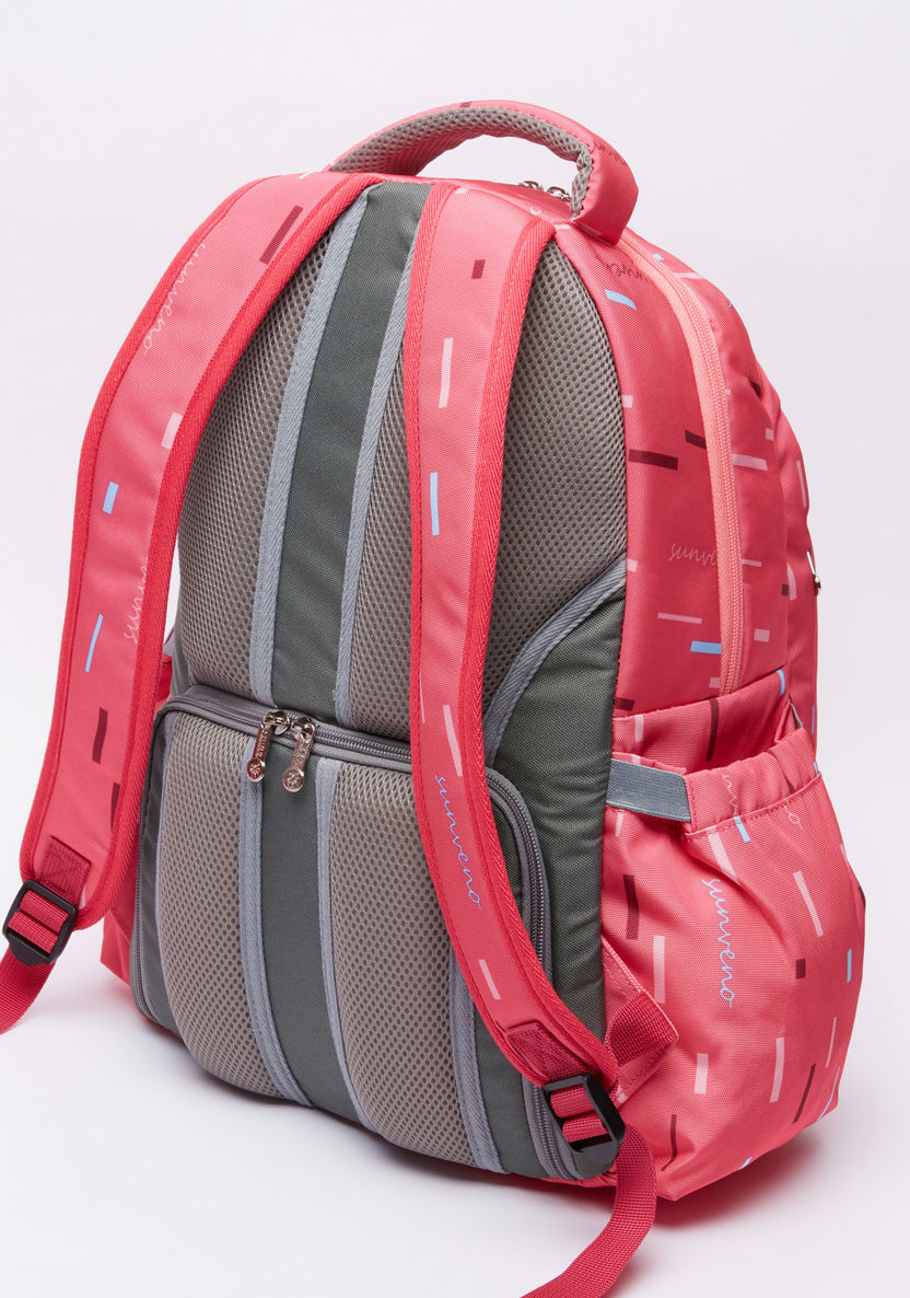 Sunveno Printed Diaper Backpack with Tiffin Bag-Diaper Bags-image-2