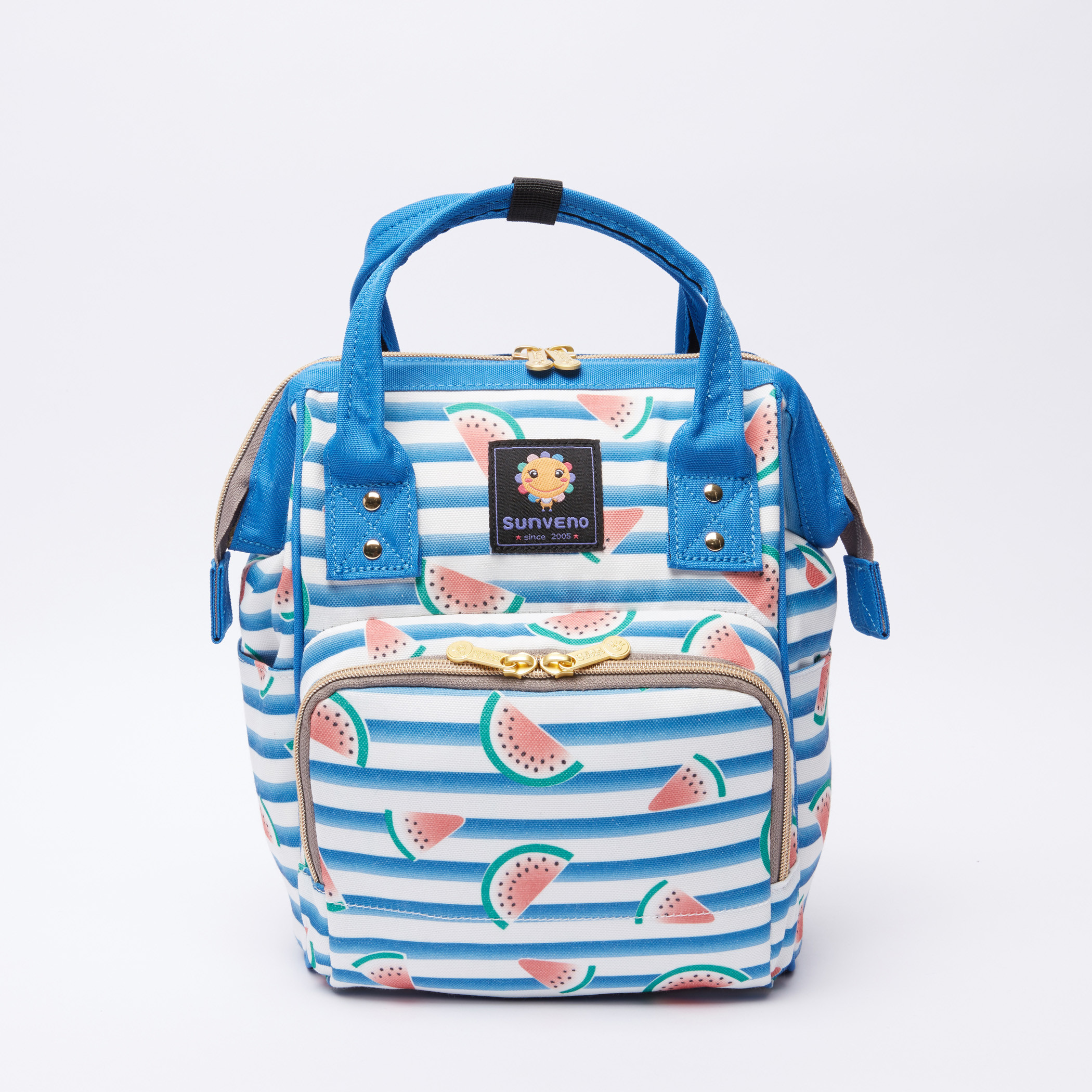 Sunveno Printed Diaper Backpack with Zip Closure and Adjustable Straps-baby-gear-diaperbags-image-1
