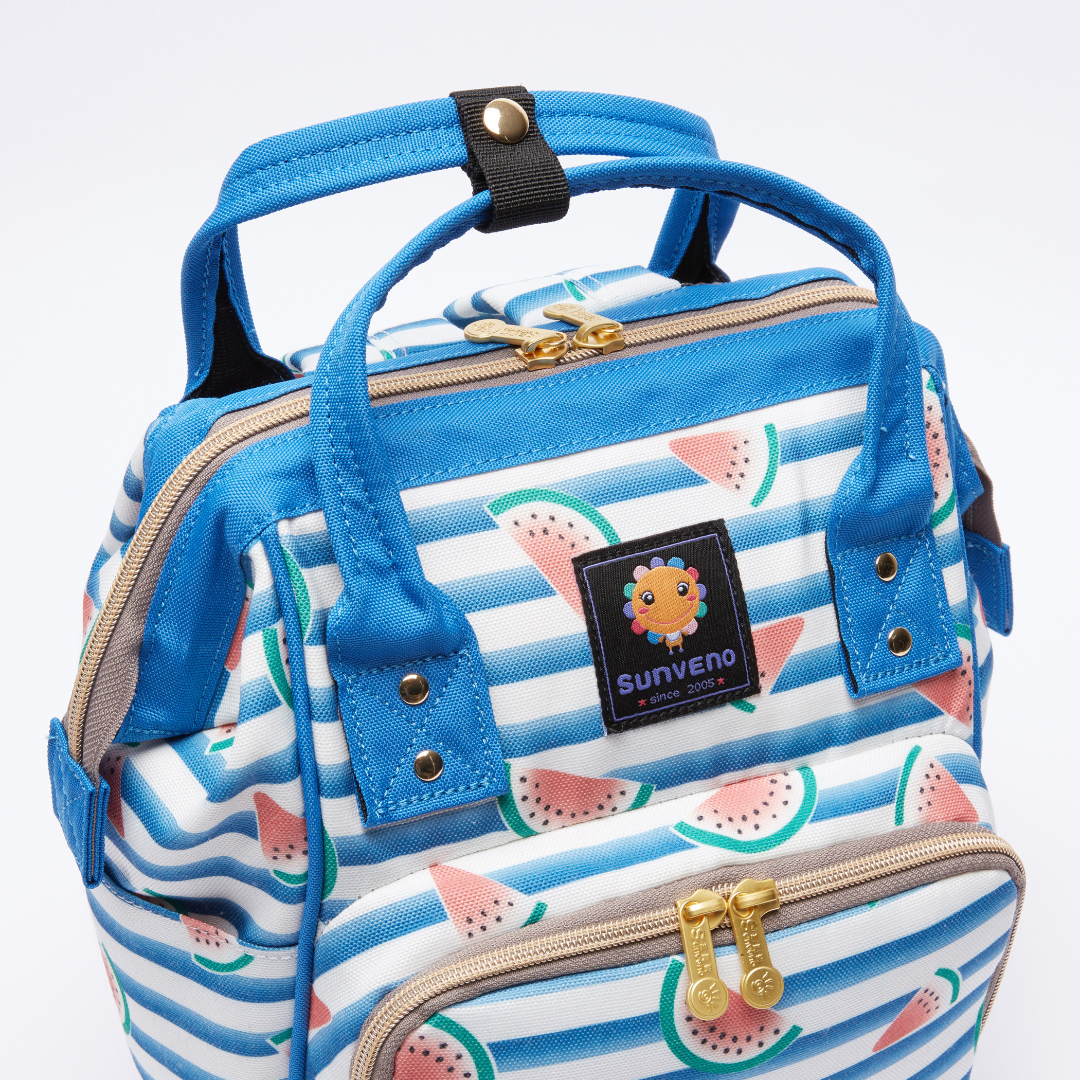 Sunveno Printed Diaper Backpack with Zip Closure and Adjustable Straps-baby-gear-diaperbags-image-3