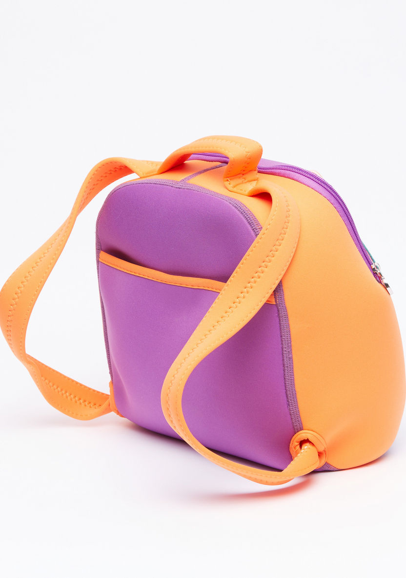 OOPS Owl Printed Backpack with Zip Closure-Backpacks-image-1