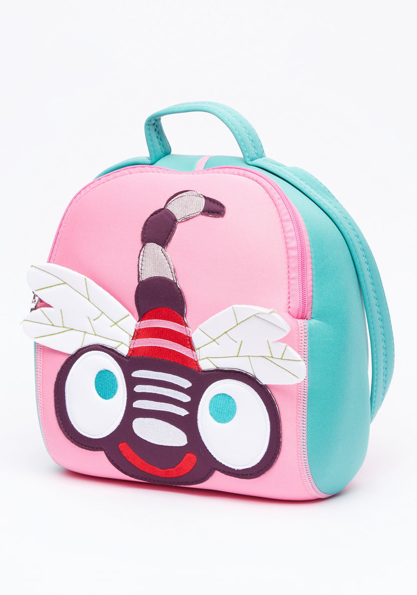 OOPS Applique Detail Lunch Bag with Zip Closure-Lunch Bags-image-0