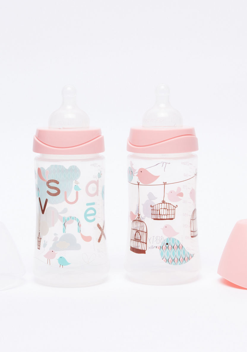 Suavinex Printed Feeding Bottle – Set of 2-Bottles and Teats-image-0