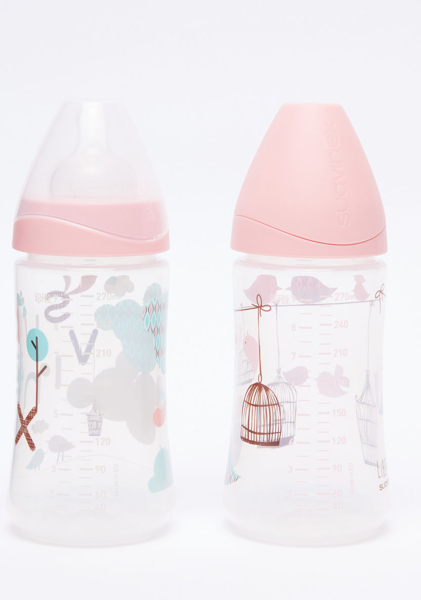 Suavinex Printed Feeding Bottle – Set of 2-Bottles and Teats-image-2