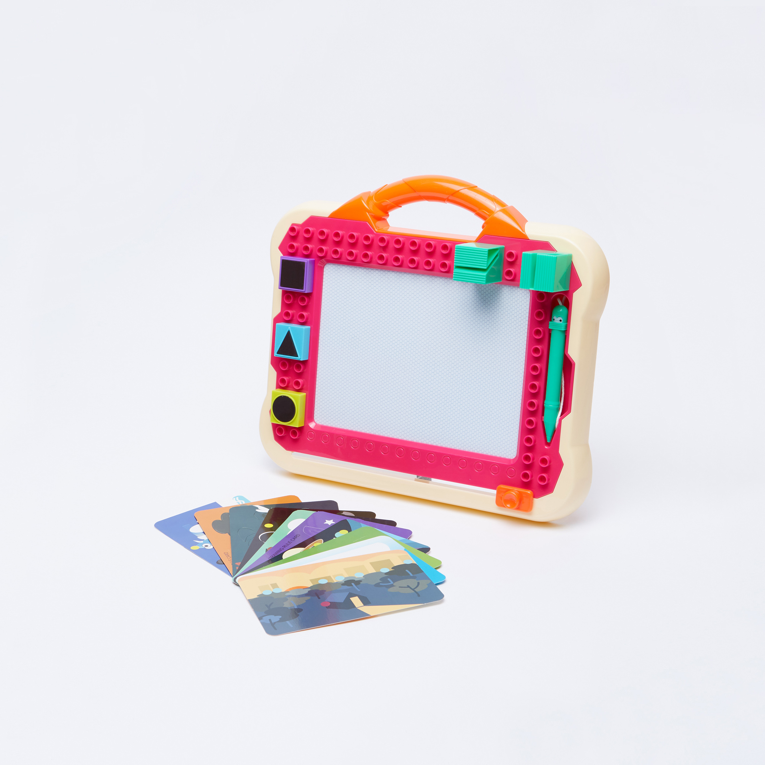 طقم لعبة لوح دودل مغناطيسي للرسم مع 10 بطاقات تعليمية من جونيورز-school-stationery-accessories-image-3