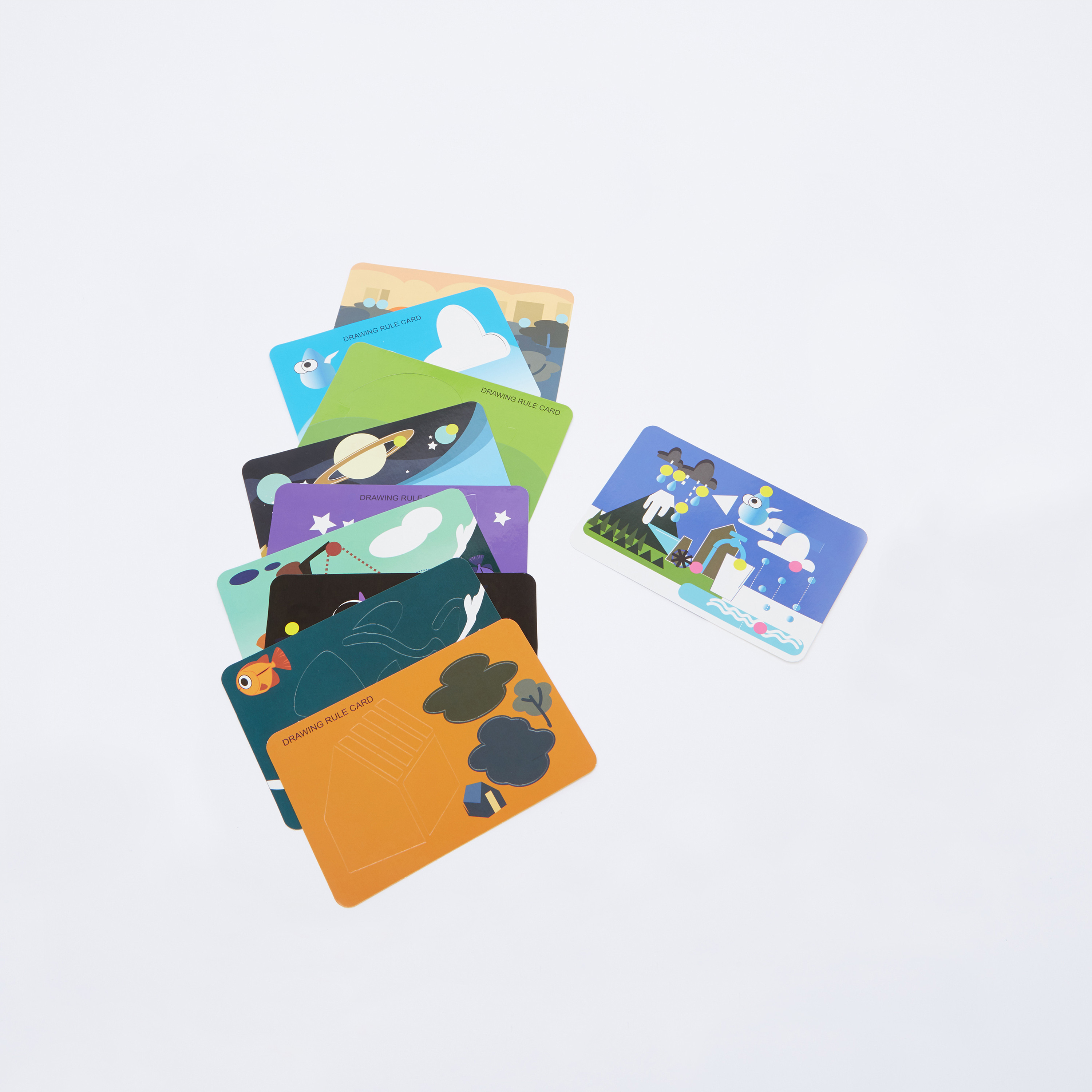 طقم لعبة لوح دودل مغناطيسي للرسم مع 10 بطاقات تعليمية من جونيورز-school-stationery-accessories-image-2