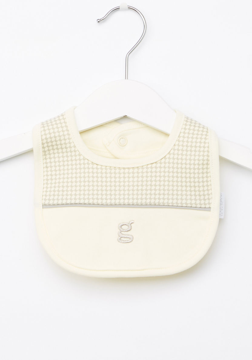 Giggles Embroidered Bib with Snap Closure-Accessories-image-0