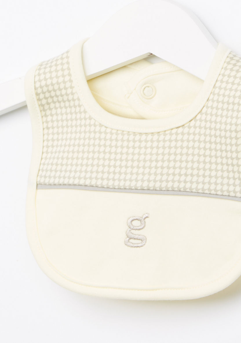 Giggles Embroidered Bib with Snap Closure-Accessories-image-1