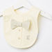 Giggles Printed Bow Applique Bib with Snap Closure-Accessories-thumbnail-1