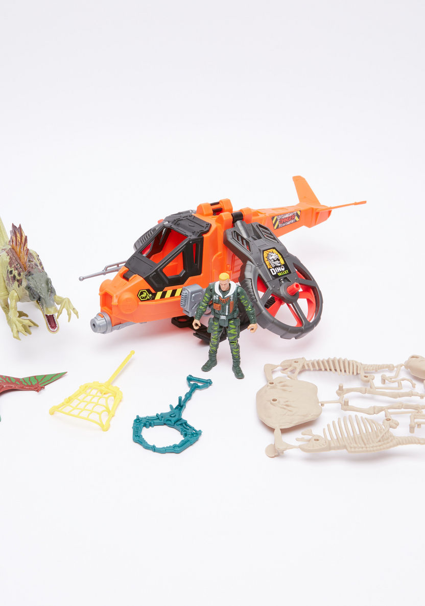DINO Valley 6-Piece Steelhawk and Dino Playset-Action Figures and Playsets-image-0