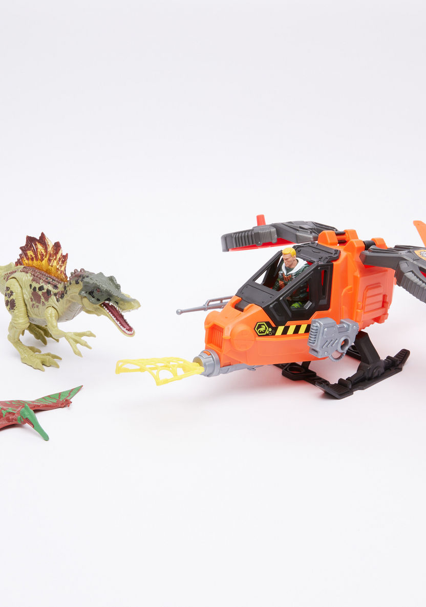 DINO Valley 6-Piece Steelhawk and Dino Playset-Action Figures and Playsets-image-1