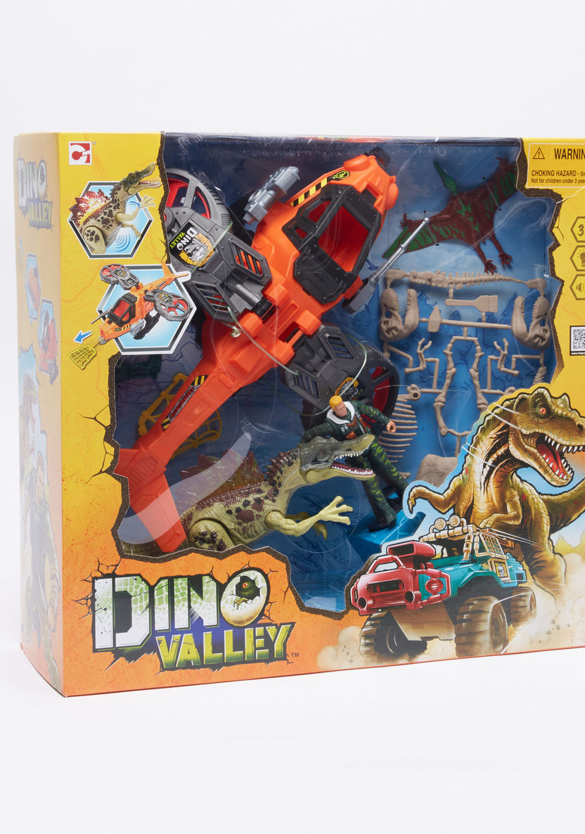 DINO Valley 6-Piece Steelhawk and Dino Playset-Action Figures and Playsets-image-4