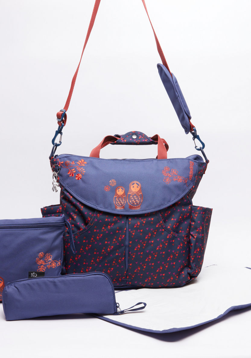 Okiedog Printed Diaper Bag with2 Pouches-Diaper Bags-image-0