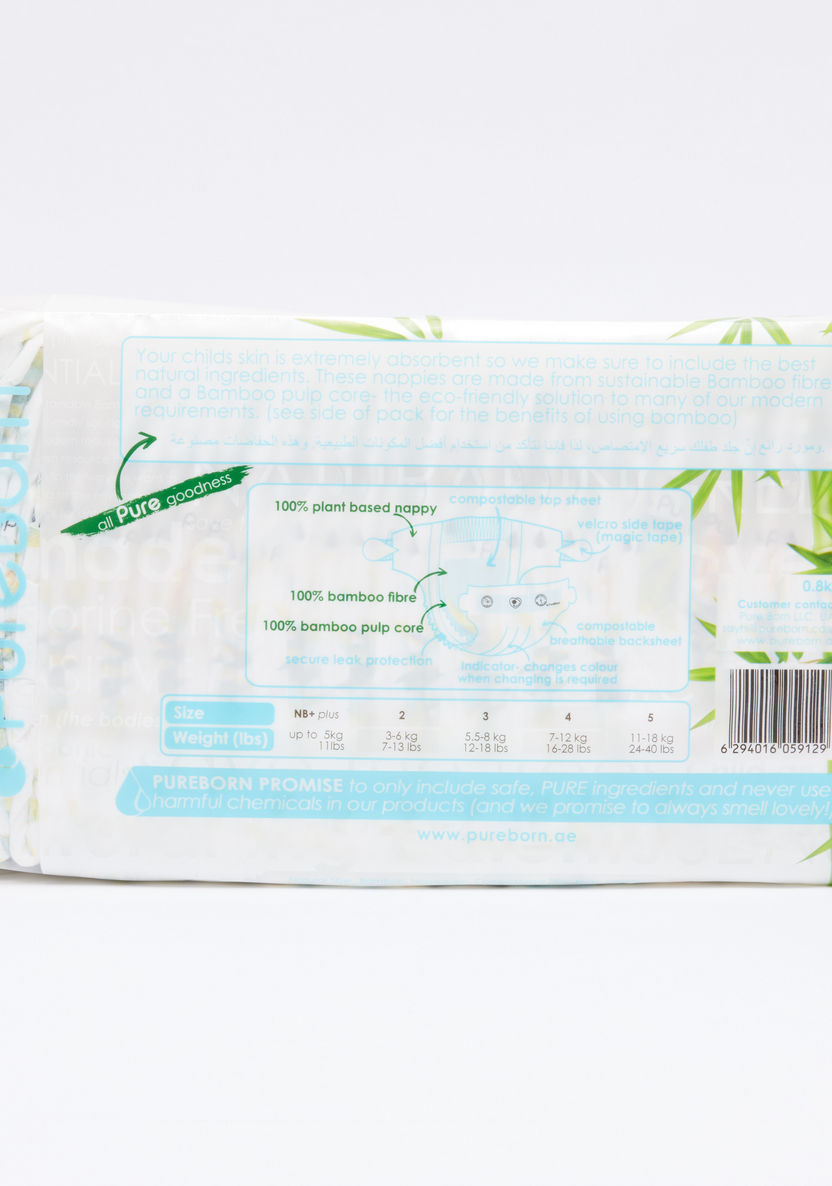 Pure Born Eco Organic Size 1, 34-Diapers Pack - Up to 4.5 kgs-Disposable-image-3