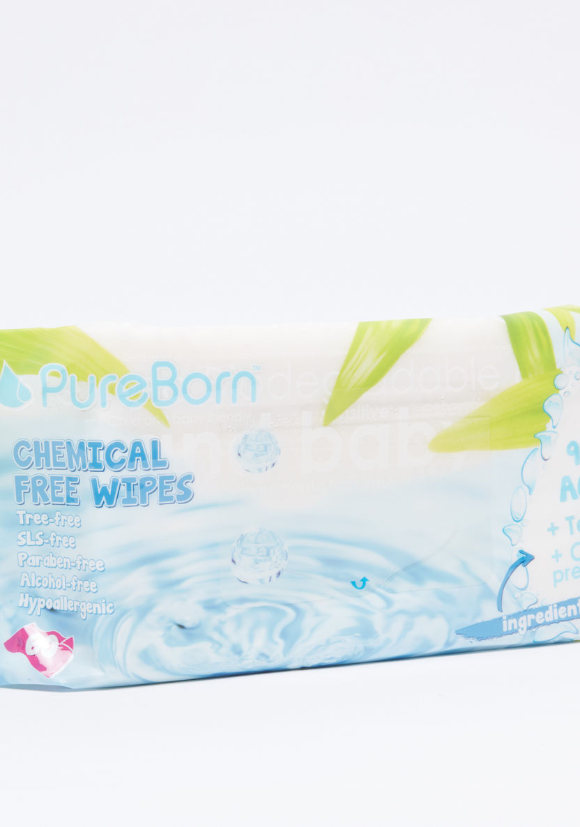PureBorn Chemical-Free Travel Wipes-Baby Wipes-image-3