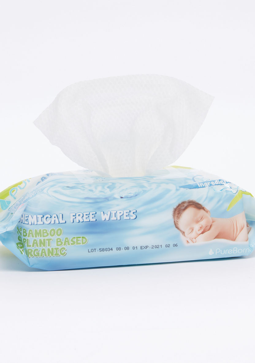 PureBorn Chemical-Free Travel Wipes-Baby Wipes-image-4