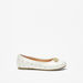 Disney Tiara Print Ballerina Shoes with Embellished Crown Trim-Girl%27s Ballerinas-thumbnail-0