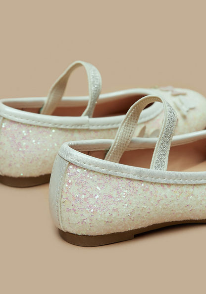 Disney Minnie Mouse Glitter Textured Ballerina Shoes