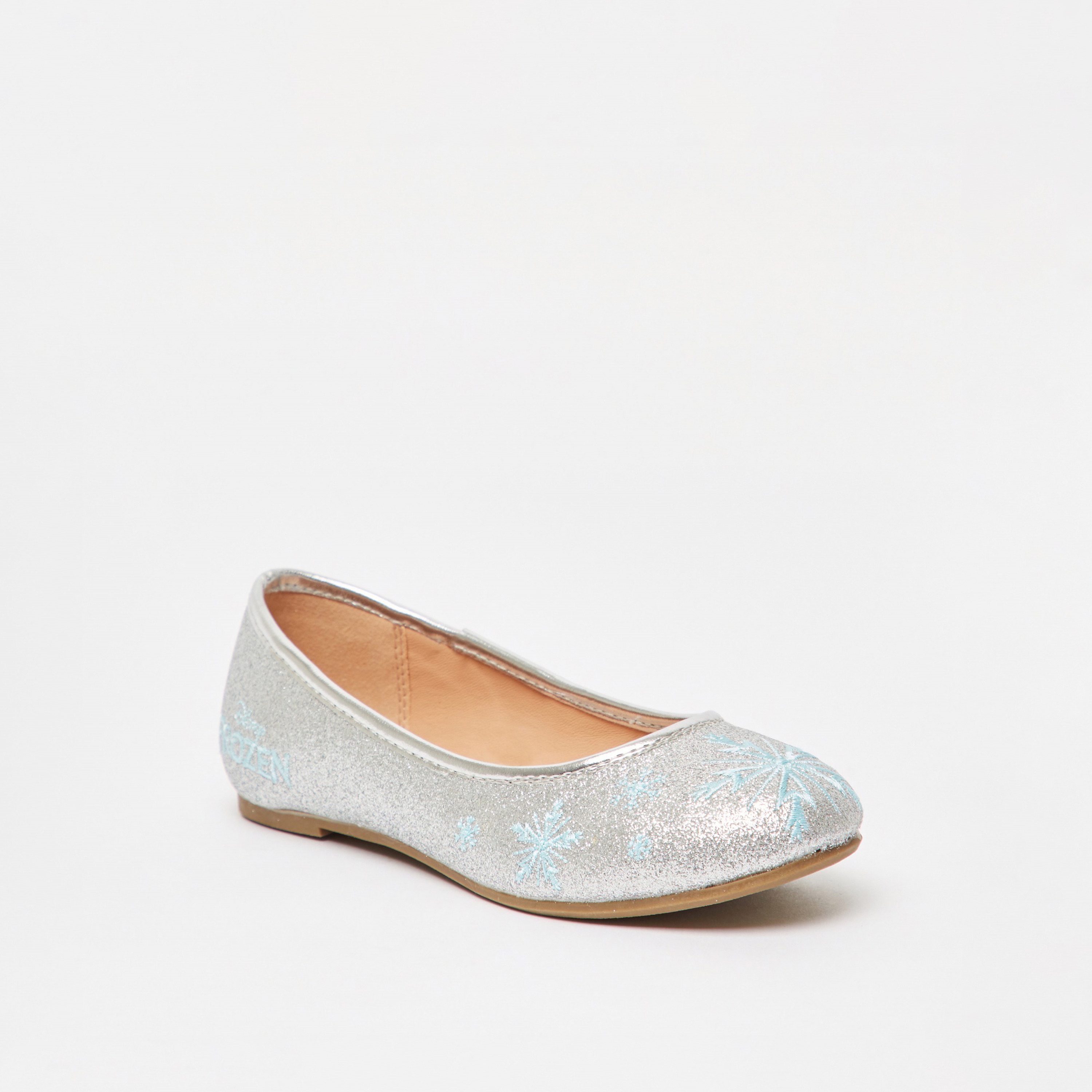 Disney Frozen Slip-On Ballerina Shoes with Glitter Detail-girls-shoes-ballerinas-image-2