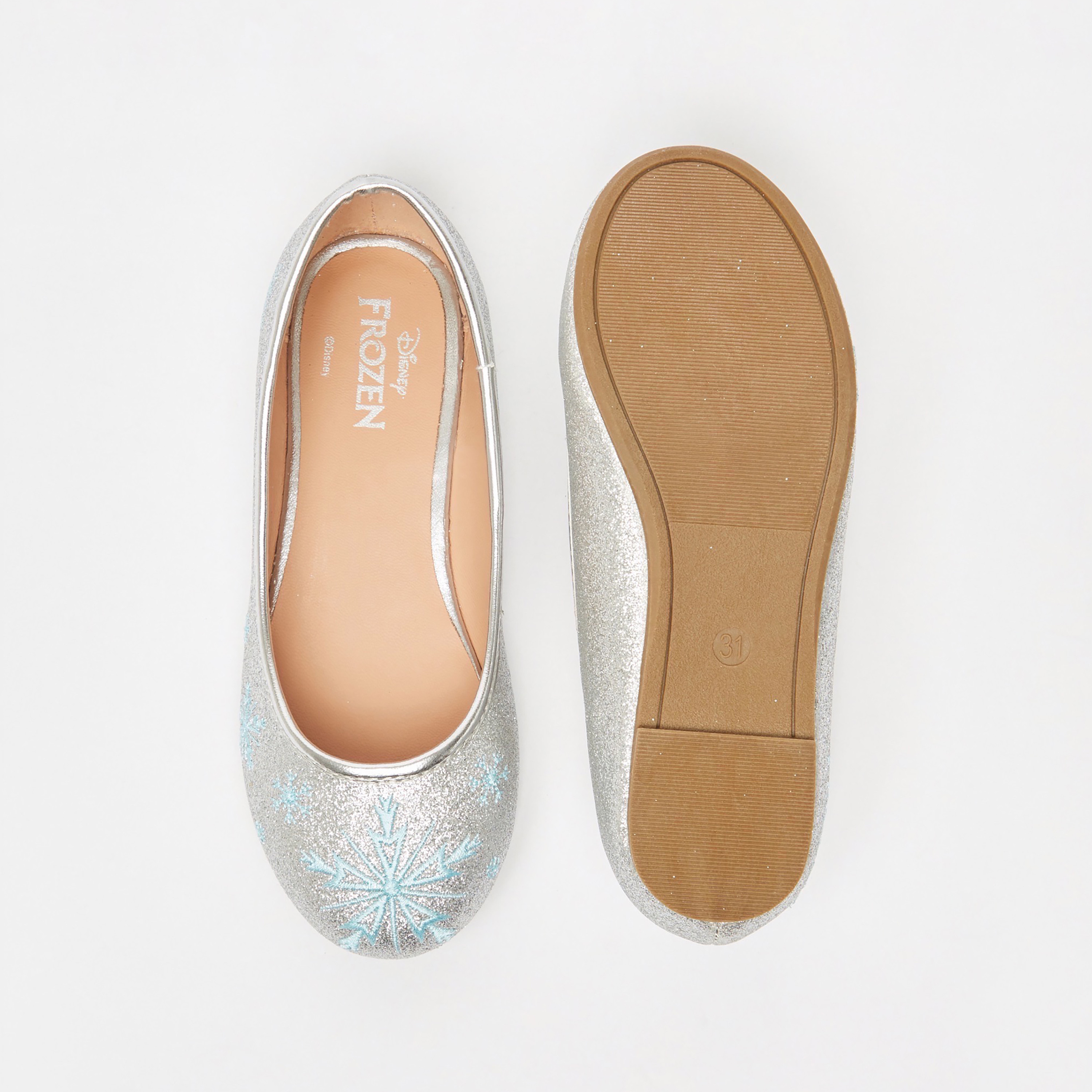 Disney Frozen Slip-On Ballerina Shoes with Glitter Detail-girls-shoes-ballerinas-image-6