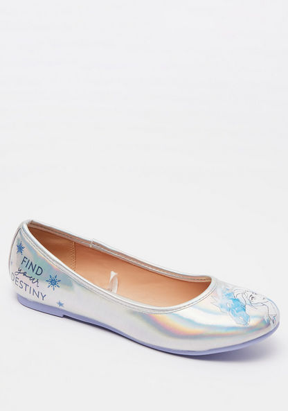 Disney Frozen II Print Round Toe Ballerina Shoes-Girl%27s Ballerinas-image-1