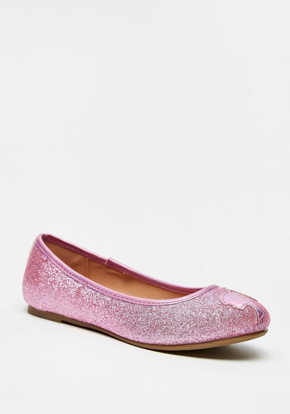 Barbie Embellished Slip-On Round Toe Ballerina Shoes-Girl%27s Ballerinas-image-1