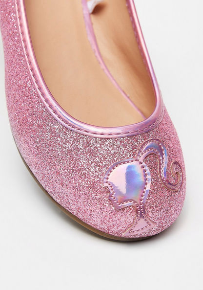 Barbie Embellished Slip-On Round Toe Ballerina Shoes-Girl%27s Ballerinas-image-3