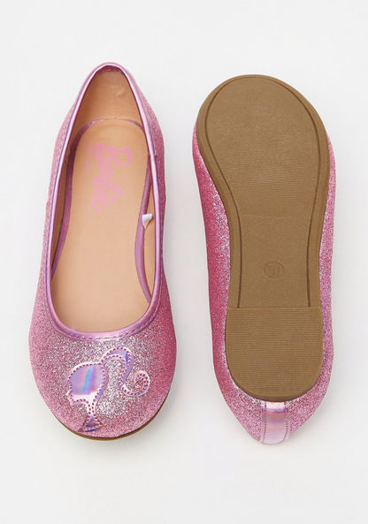 Barbie Embellished Slip-On Round Toe Ballerina Shoes-Girl%27s Ballerinas-image-4