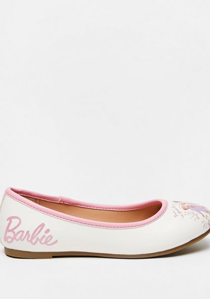 Barbie Printed Slip-On Ballerina Shoes-Girl%27s Ballerinas-image-0