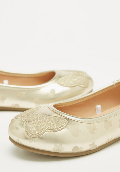 Disney Minnie Mouse Embellished Slip-On Ballerina Shoes