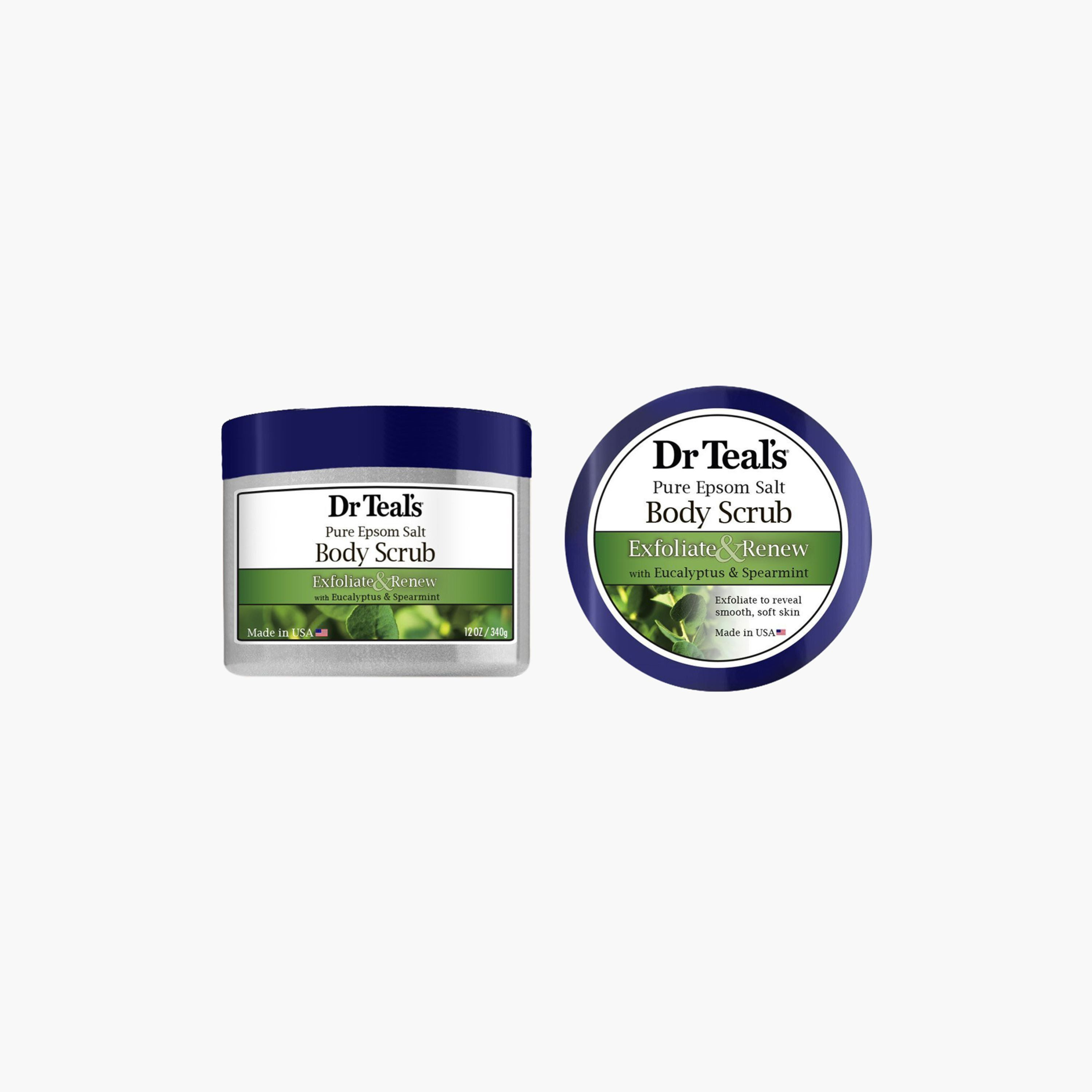 Dr Teal's Eucalyptus Spearmint Epsom Salt Body Scrub - 340 g-beautyandpersonalcare-bathandbody-bathandshower-scrubs-image-1