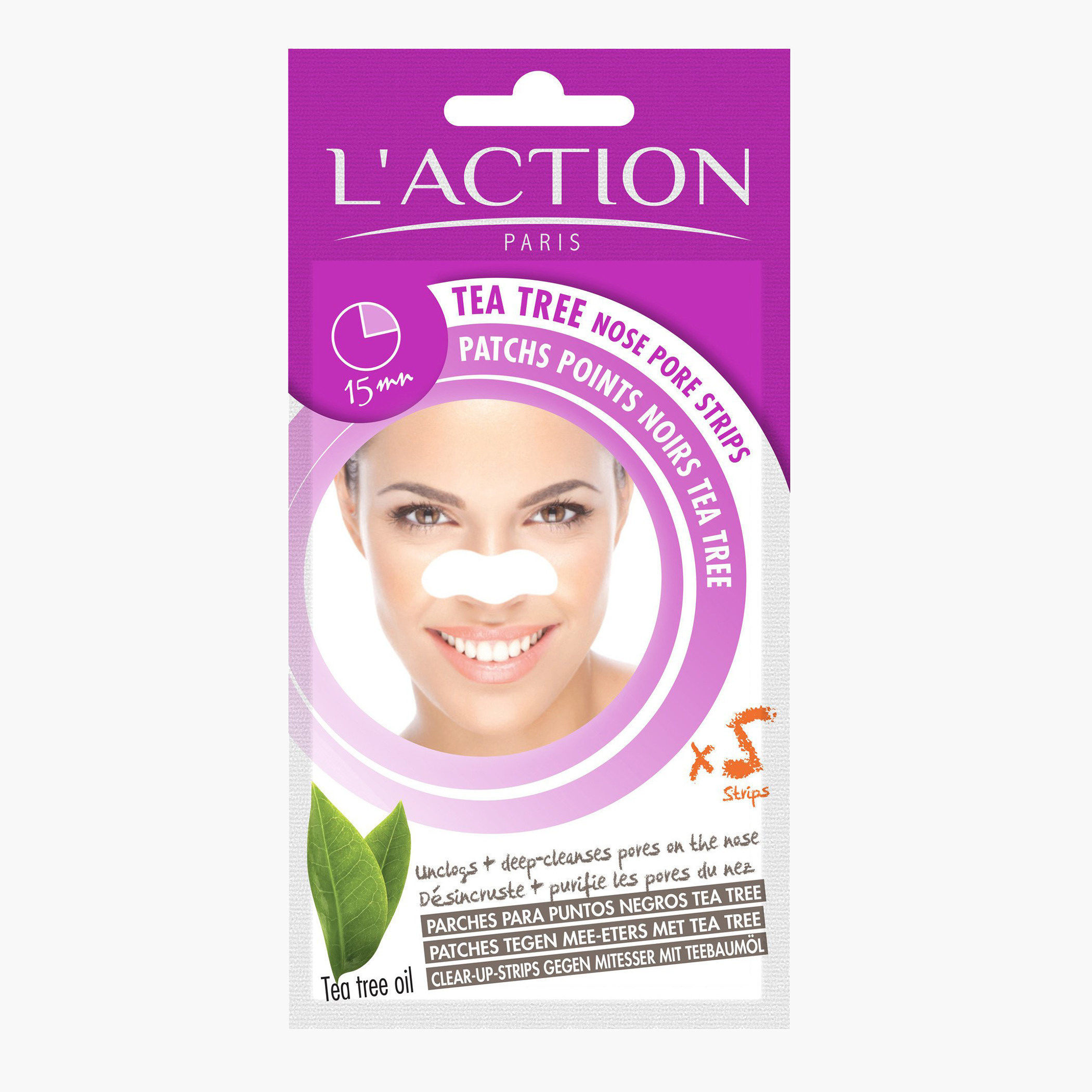 L'Action Tea Tree Nose Pore Strips - Set of 5-beautyandpersonalcare-giftsets-image-1