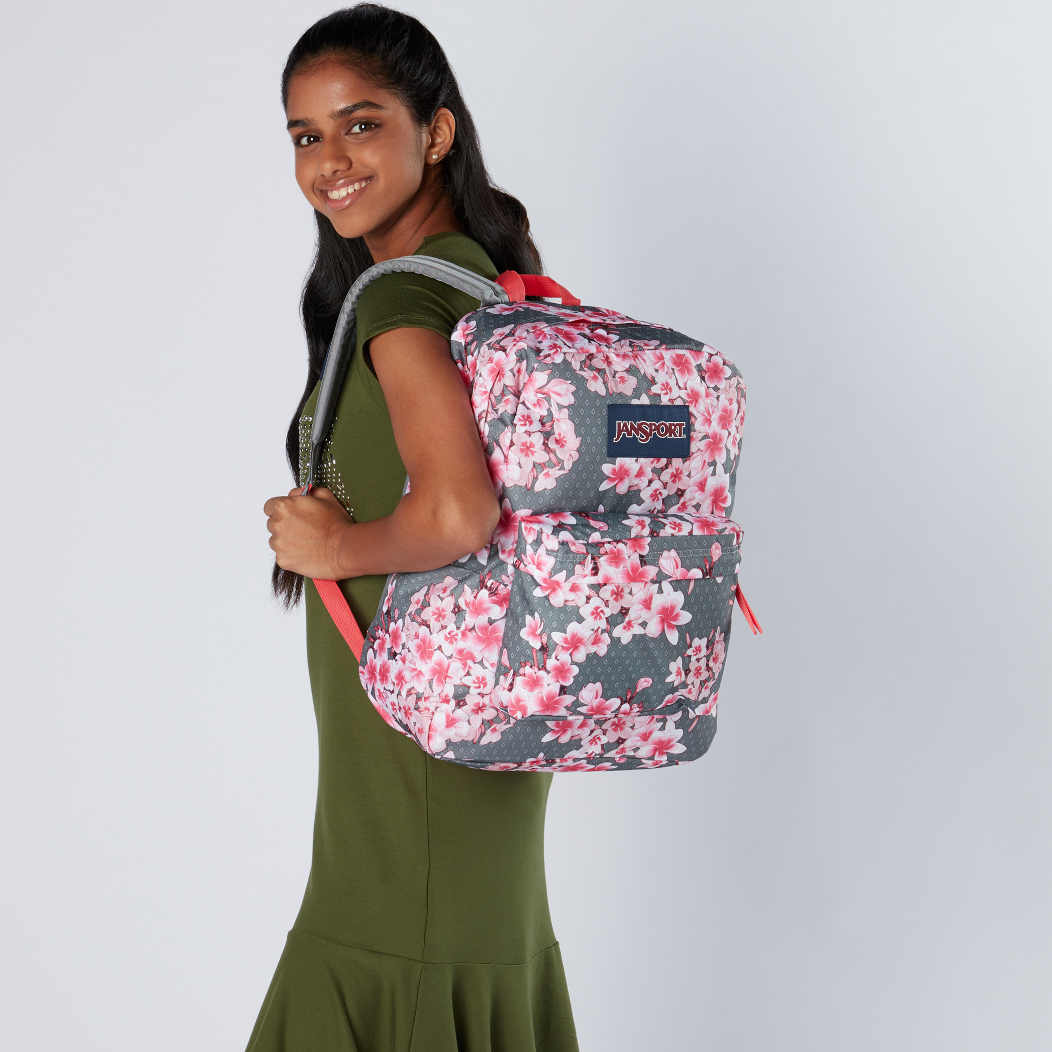 Jansport diamond plumeria pink best sale