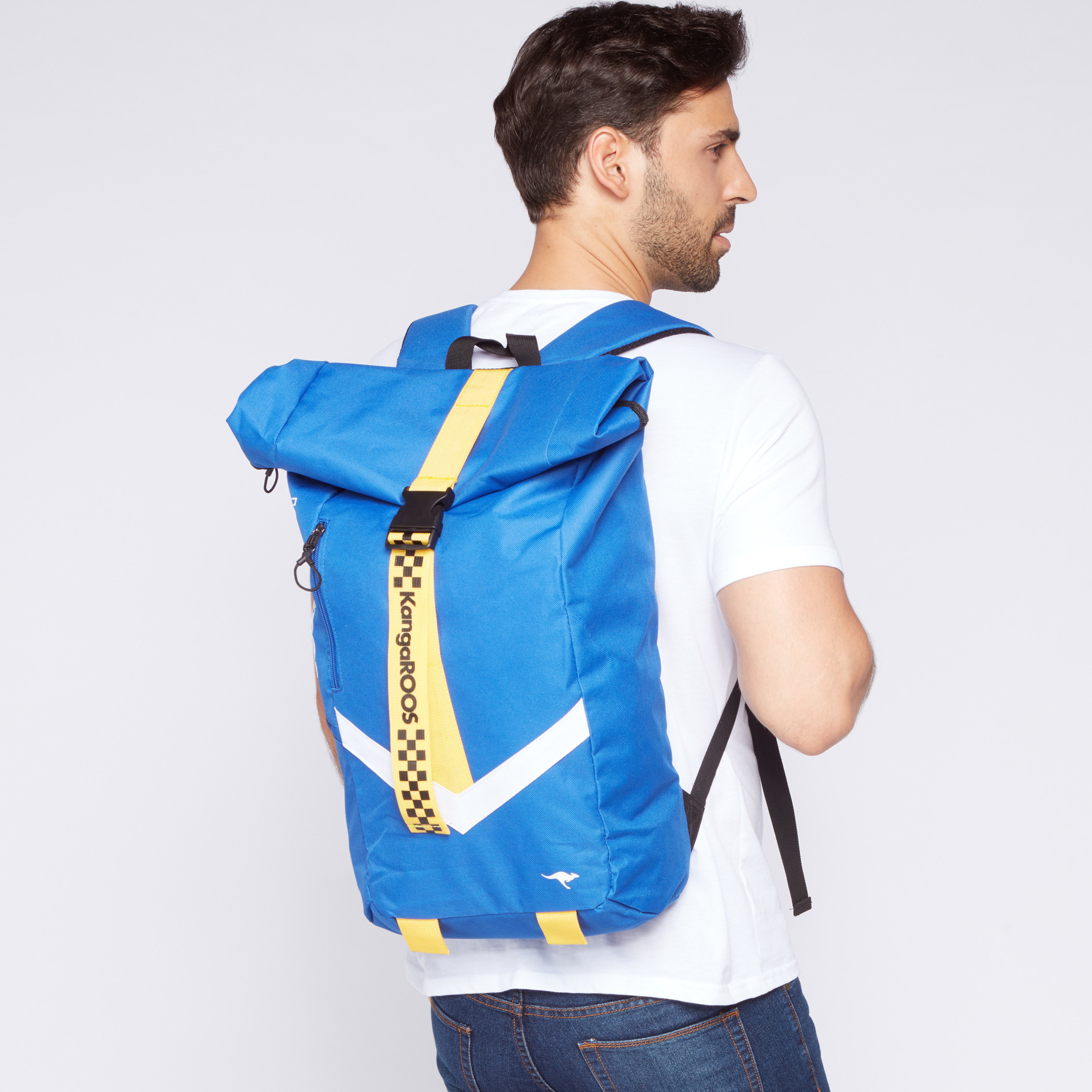 KangaROOS Textured Backpack with Buckle Closure-men-bags-image-8