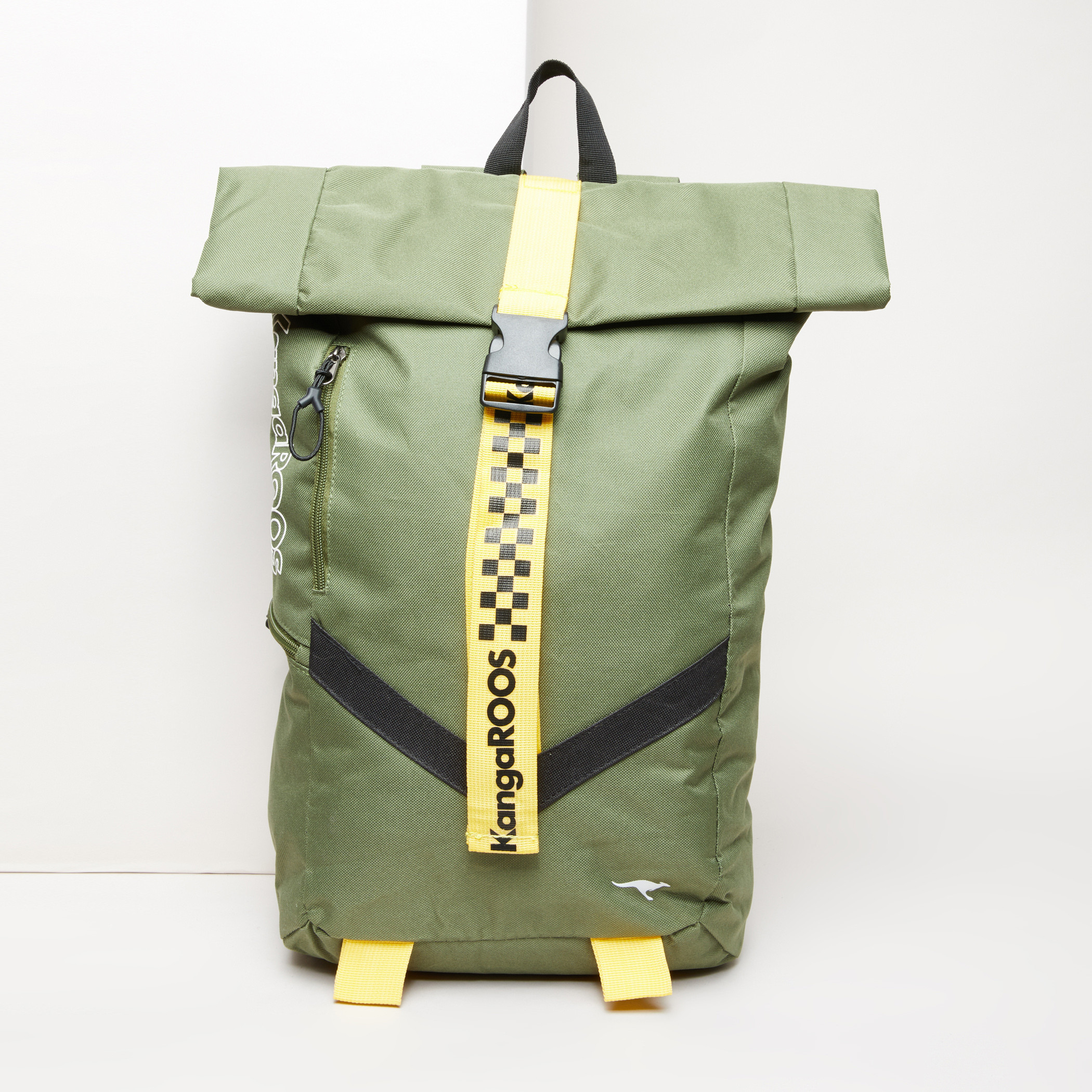 KangaROOS Textured Backpack with Buckle Closure-men-bags-image-1