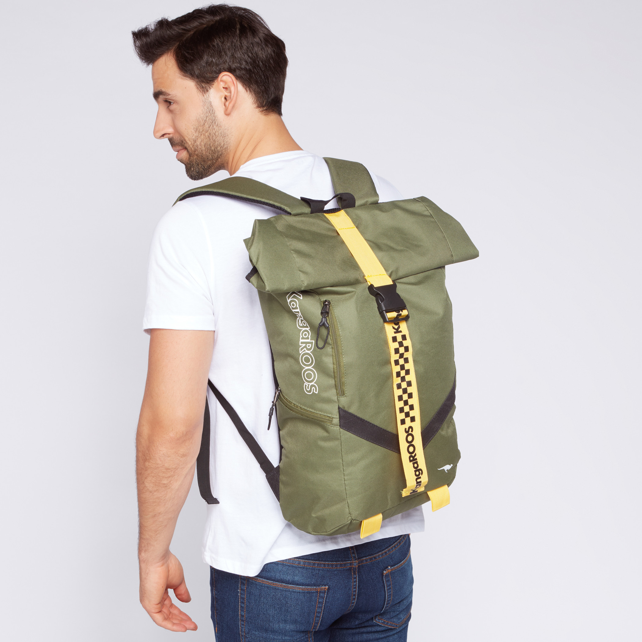 KangaROOS Textured Backpack with Buckle Closure-men-bags-image-2