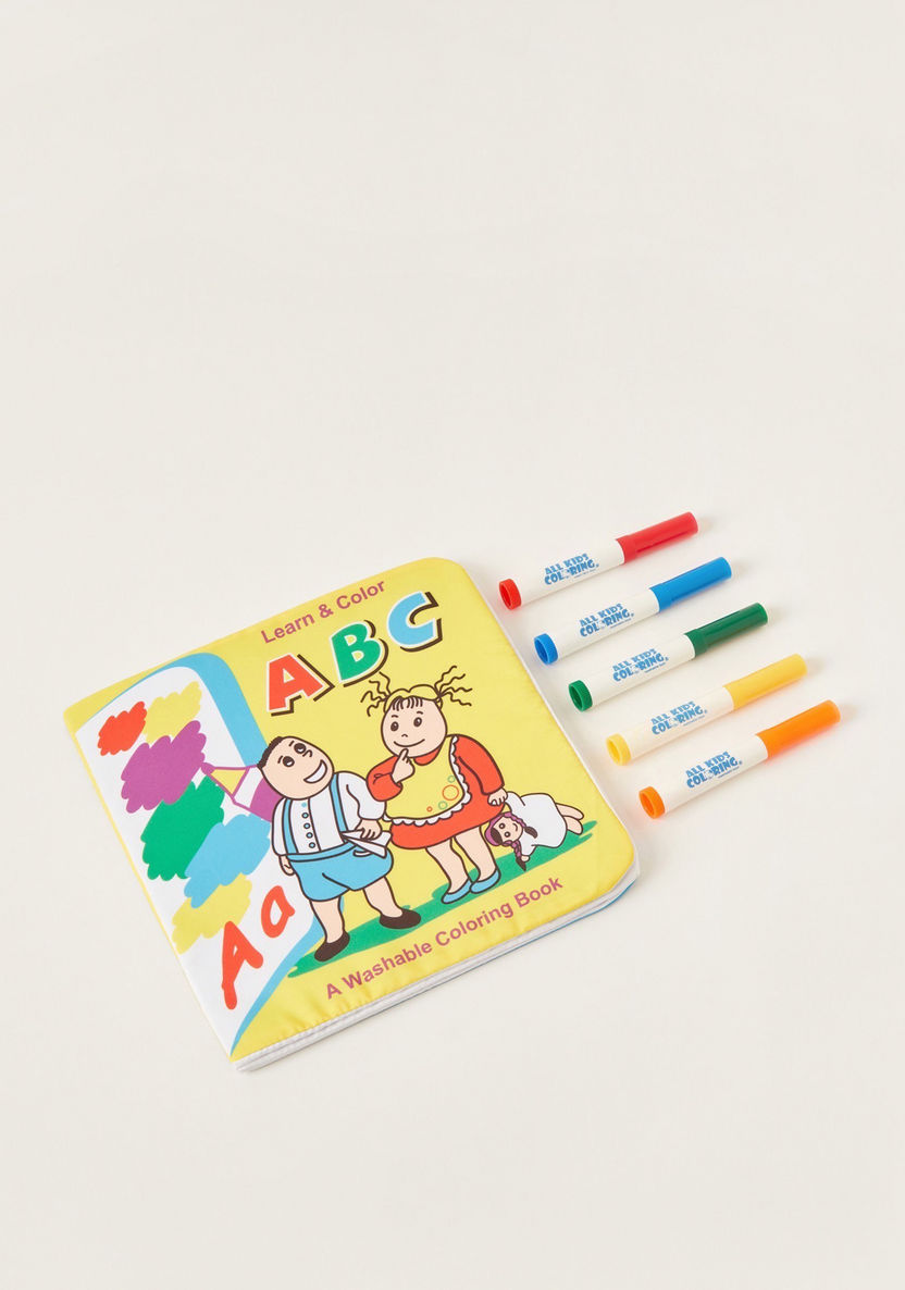 Juniors ABC Washable Colouring Book and Markers Set-Educational-image-0