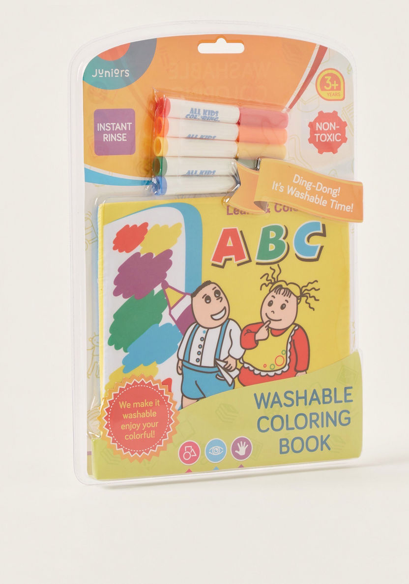 Juniors ABC Washable Colouring Book and Markers Set-Educational-image-3