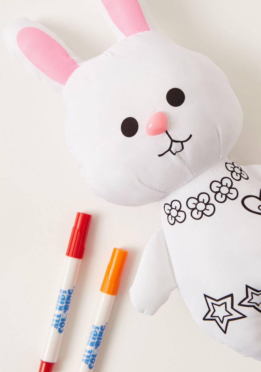 Juniors Washable Rabbit Shaped Puppet with Colouring Markers-Gifts-image-1