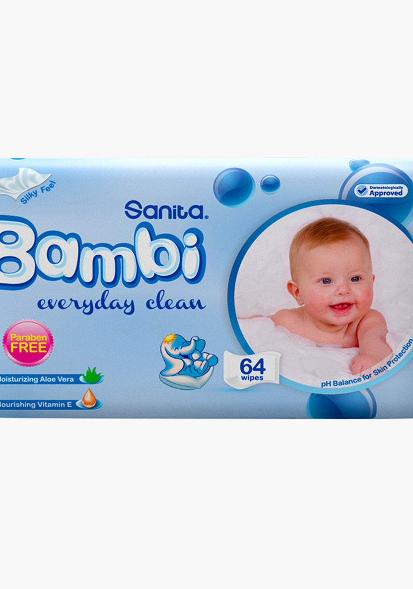 Bambi 64-Piece Wet Wipes-Baby Wipes-image-0