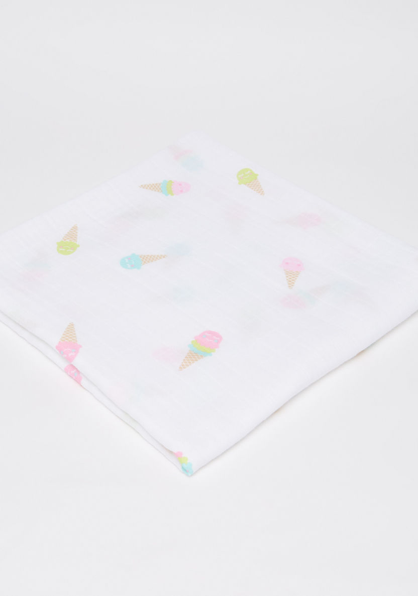 lulujo Ice-Cream Printed Swaddle Wrap-Swaddles and Sleeping Bags-image-2